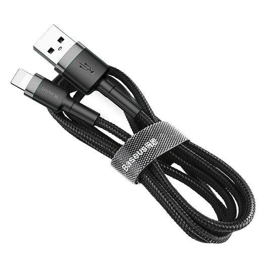 Câble de données et de chargement USB-A - Lightning Baseus Cafule, 18W, 1m, Gris CALKLF-BG1