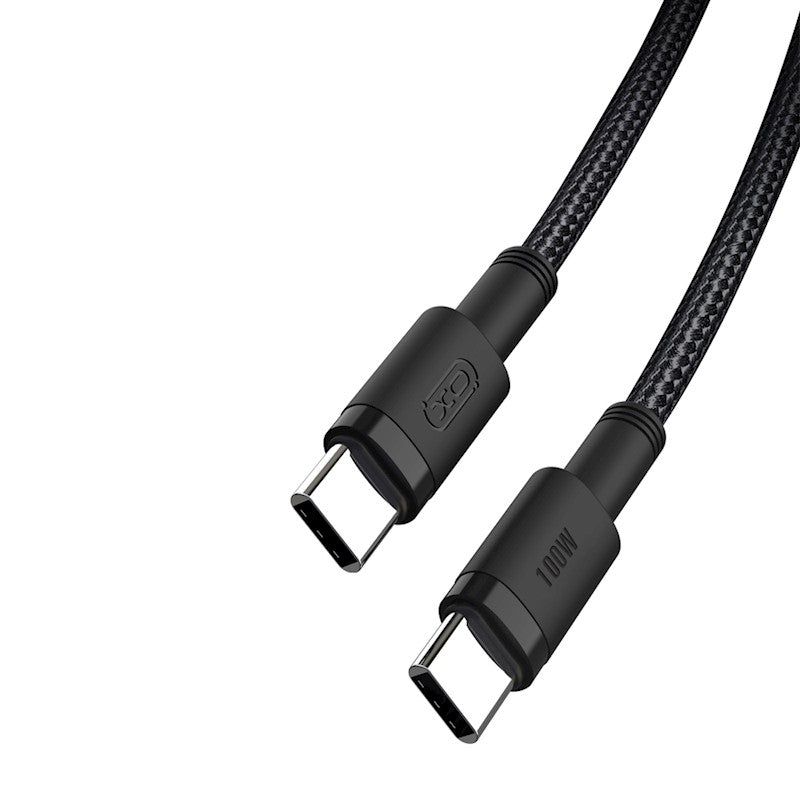 Câble de données et de charge USB-C - USB-C XO Design USB-C NB-Q199, 100W, 1.5m, Noir