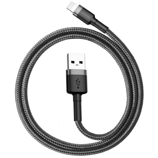 Câble de données et de chargement USB-A - Lightning Baseus Cafule, 18W, 0.5m, Grey CALKLF-AG1