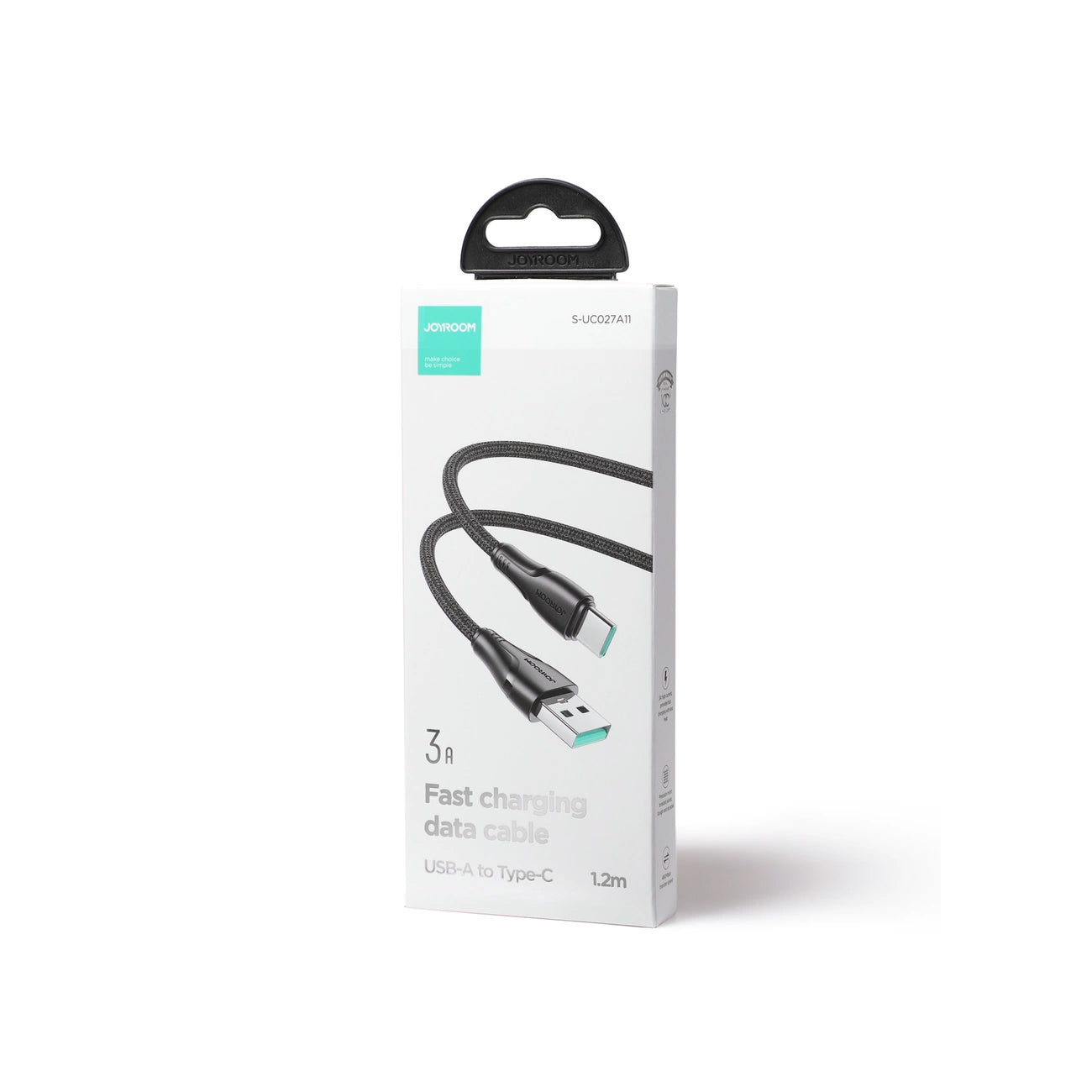 Câble de données et de charge USB-A - USB-C Joyroom Surpass, 18W, 1.2m, Noir S-UC027A11