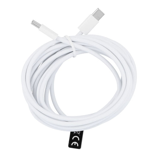 Câble de données et de charge USB-C - USB-C OEM HD26 Box, 30W, 3m, blanc
