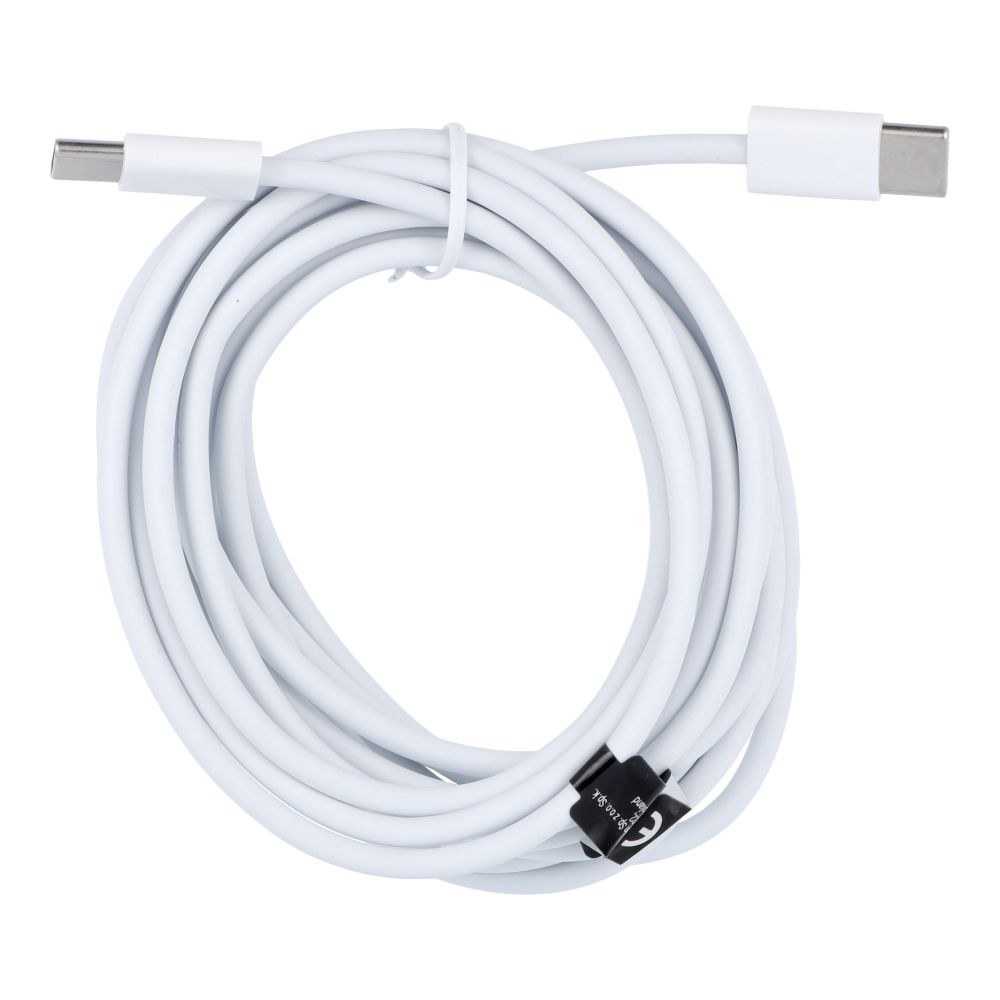 Câble de données et de charge USB-C - USB-C OEM HD26, 30W, 3m, Blanc