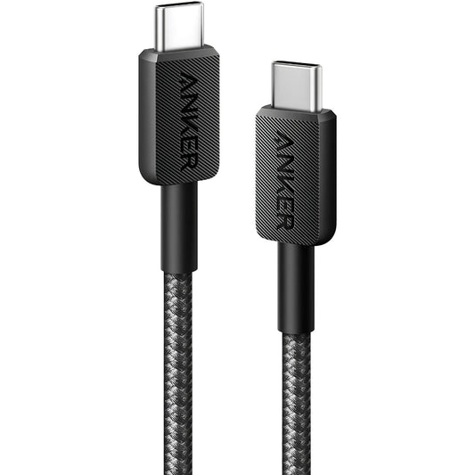Câble de données et de charge USB-C - USB-C Anker 322, 60W, 0.9m, Noir A81F5G11