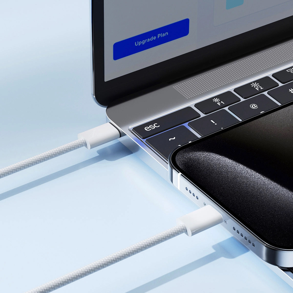 Câble de données et de charge USB-C - USB-C Joyroom S-A45, 60W, 1m, blanc