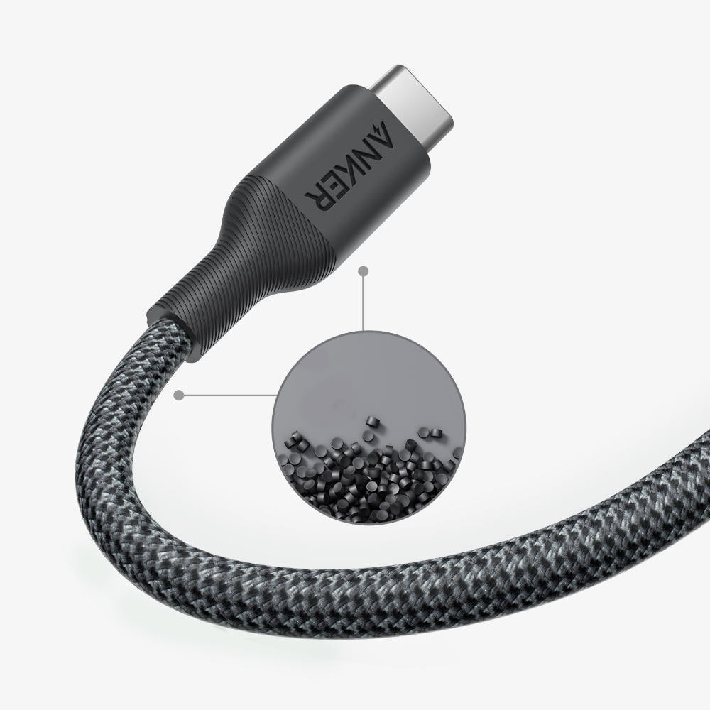 Câble de Données et de Charge USB-C - USB-C Anker 544, 140W, 1.8m, Noir A80F6H11