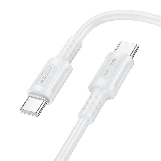 Câble de données et de charge USB-C - USB-C Borofone BX111 Feliz, 60W, 1m, blanc