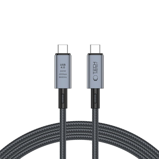 Câble de données et de charge USB-C - USB-C Tech-Protect Ultraboost Max, 240W, 2m, gris