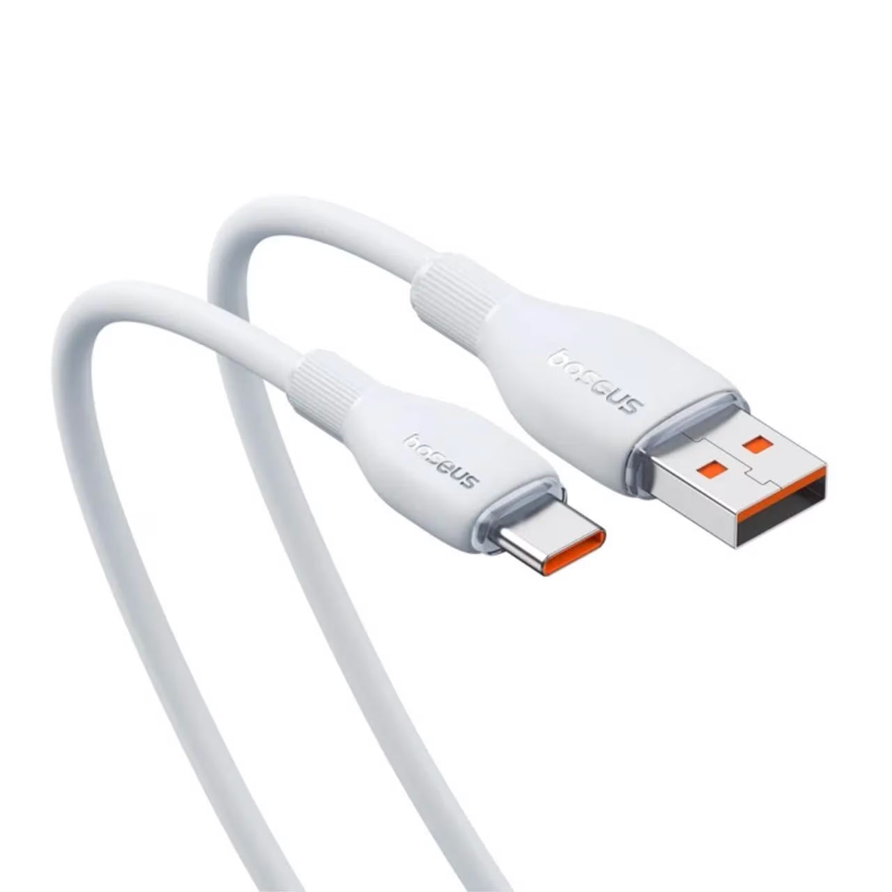 Câble de Données et de Charge USB-A - USB-C Baseus Pudding, 100W, 1.2m, Blanc