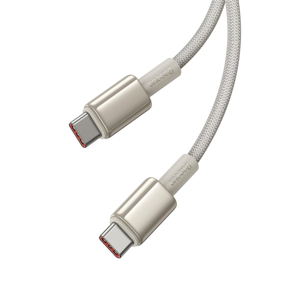 Câble de Données et de Charge USB-C - USB-C Baseus Tungsten Gold, 100W, 2m, Doré P10319800G21-01