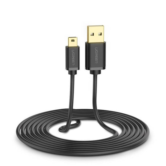Câble de données et de charge USB-A - miniUSB UGREEN US132, 18W, 1m, noir