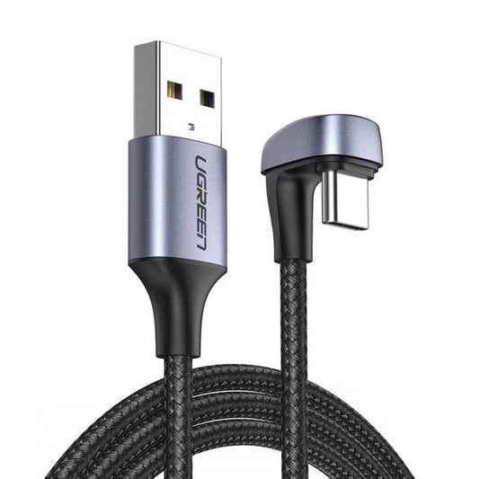 Câble de données et de charge USB-A - USB-C UGREEN US311 coudé, 18W, 1m, gris