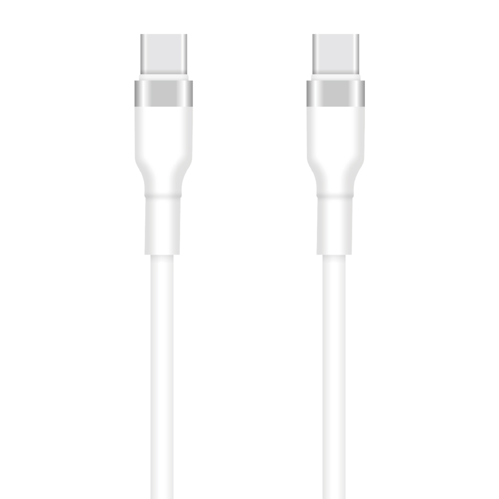 Câble de Données et de Charge USB-C - USB-C Setty, 60W, 1m, Blanc