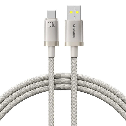 Câble de Données et de Charge USB-A - USB-C Baseus Titanium, 100W, 2m, Argenté P10378102G21-02