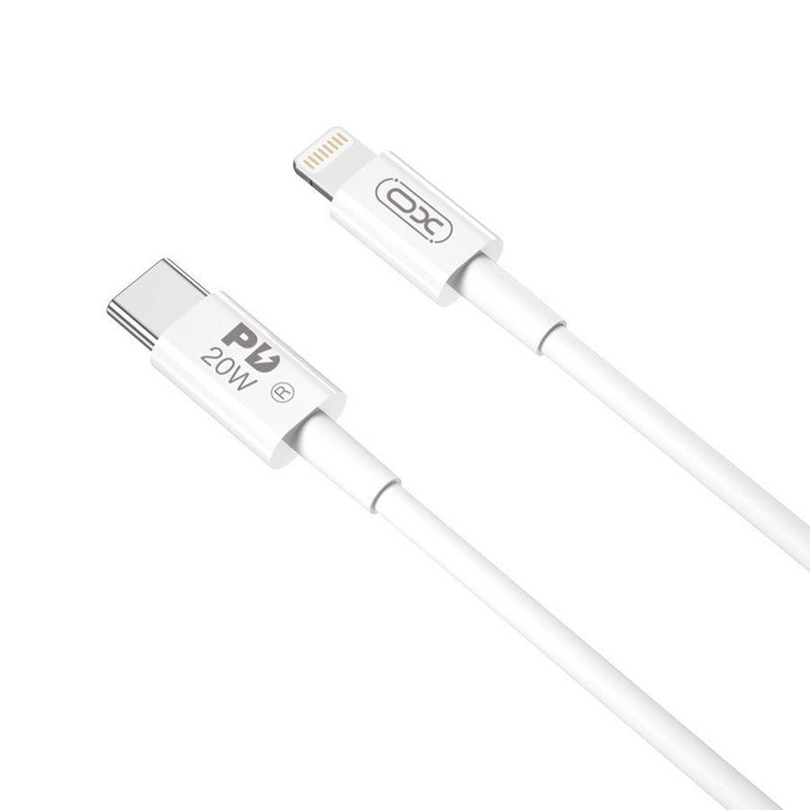 Câble de Données et de Charge USB-C - Lightning XO Design NB-Q189A, 20W, 1m, Blanc
