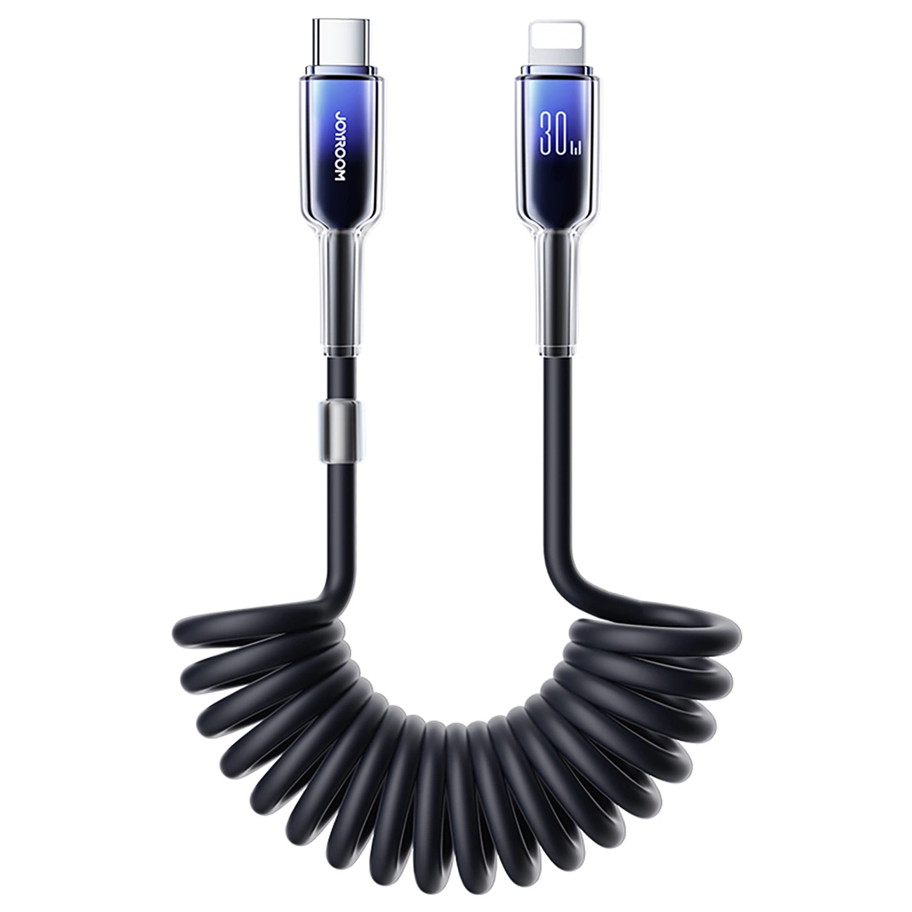 Câble de Données et de Charge USB-C - Lightning Joyroom S-A43 Crystal, 30W, 1.5m, Noir