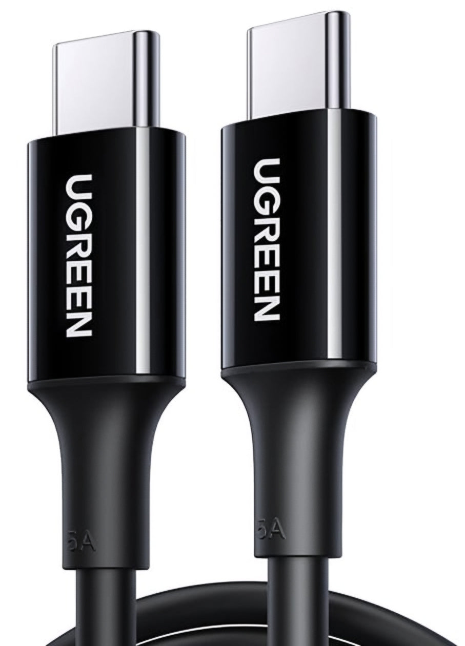 Câble de Données et de Charge USB-C - USB-C UGREEN US300, 100W, 2m, Noir