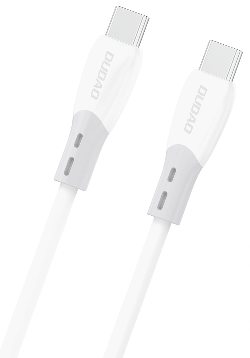 Câble de Données et de Charge USB-C - USB-C Dudao L25SC, 60W, 1m, Blanc