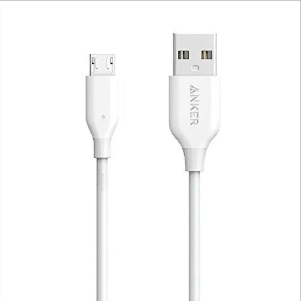 Câble de Données et de Charge USB-A - microUSB Anker PowerLine, 18W, 1m, Blanc A8132H21