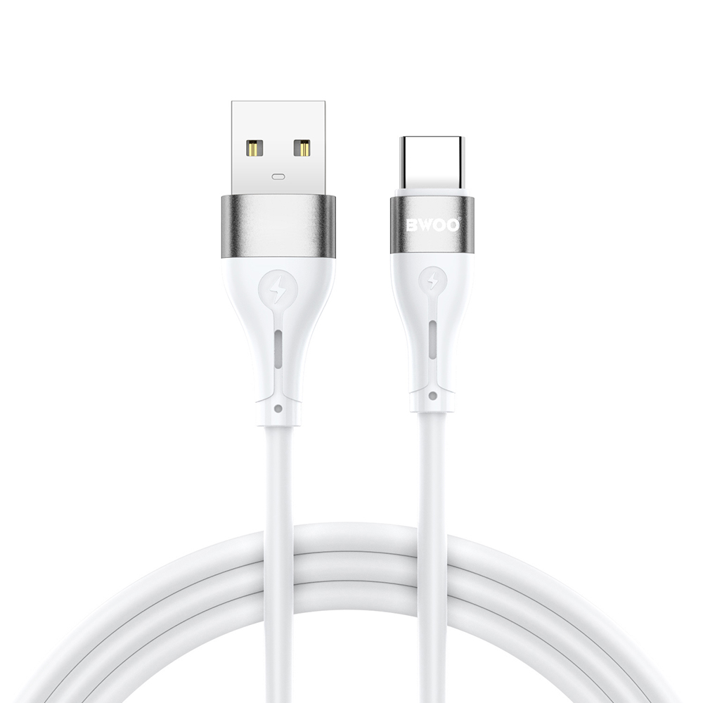 Câble de données et de charge USB-A - USB-C BWOO X280C, 15W, 1m, Blanc