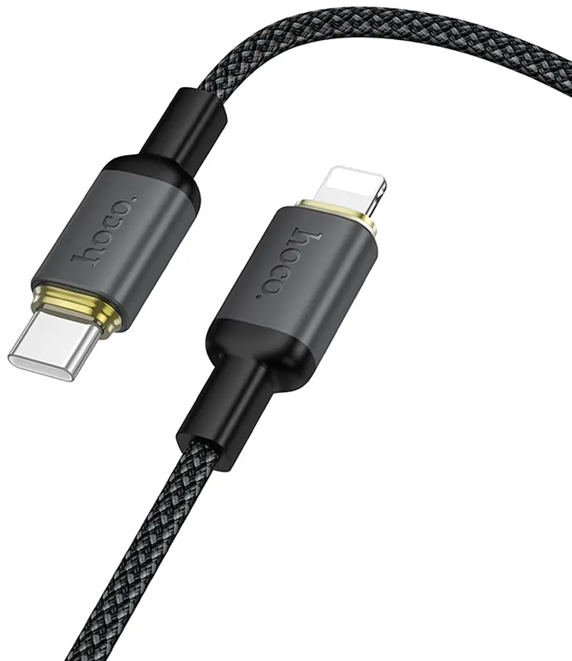 Câble de données et de charge USB-C - Lightning HOCO X128 Benefit, 30W, 1m, Noir