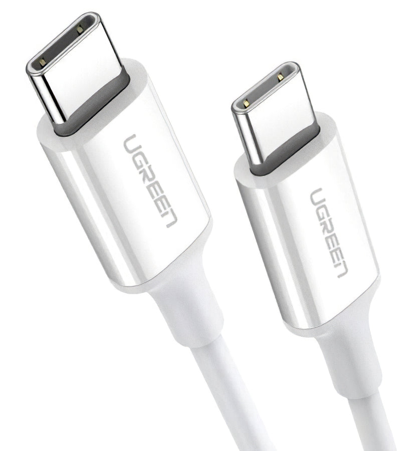 Câble de données et de charge USB-C - USB-C UGREEN US264, 60W, 1m, blanc