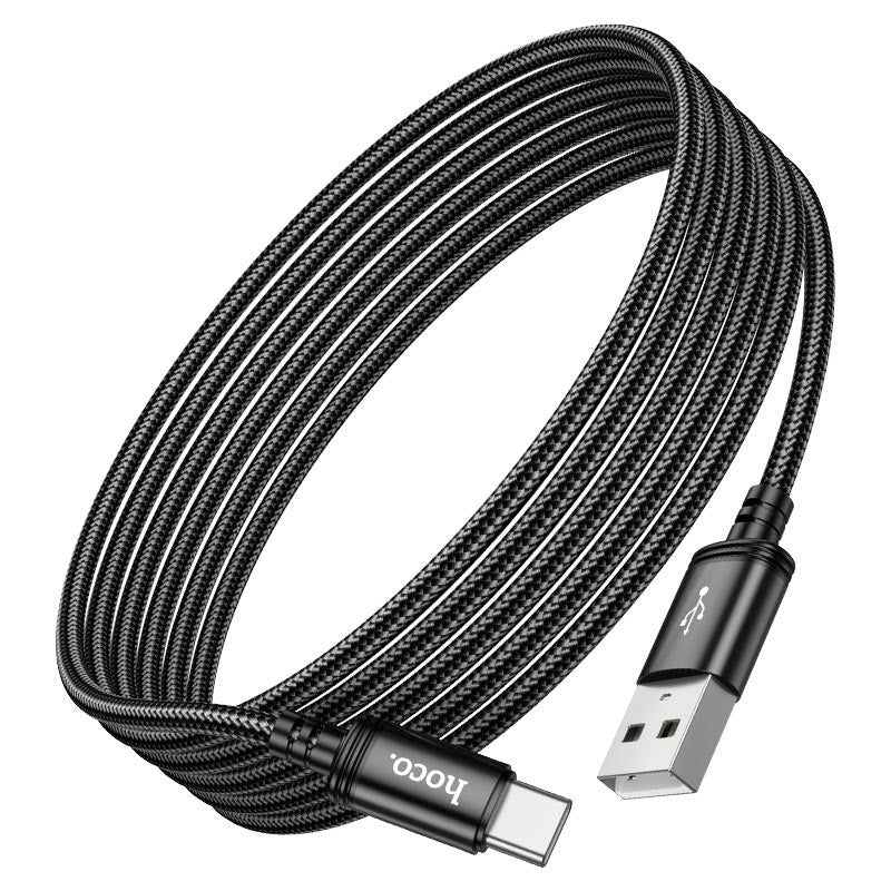 Câble de Données et de Charge USB-A - USB-C HOCO X91, 18W, 3m, Noir