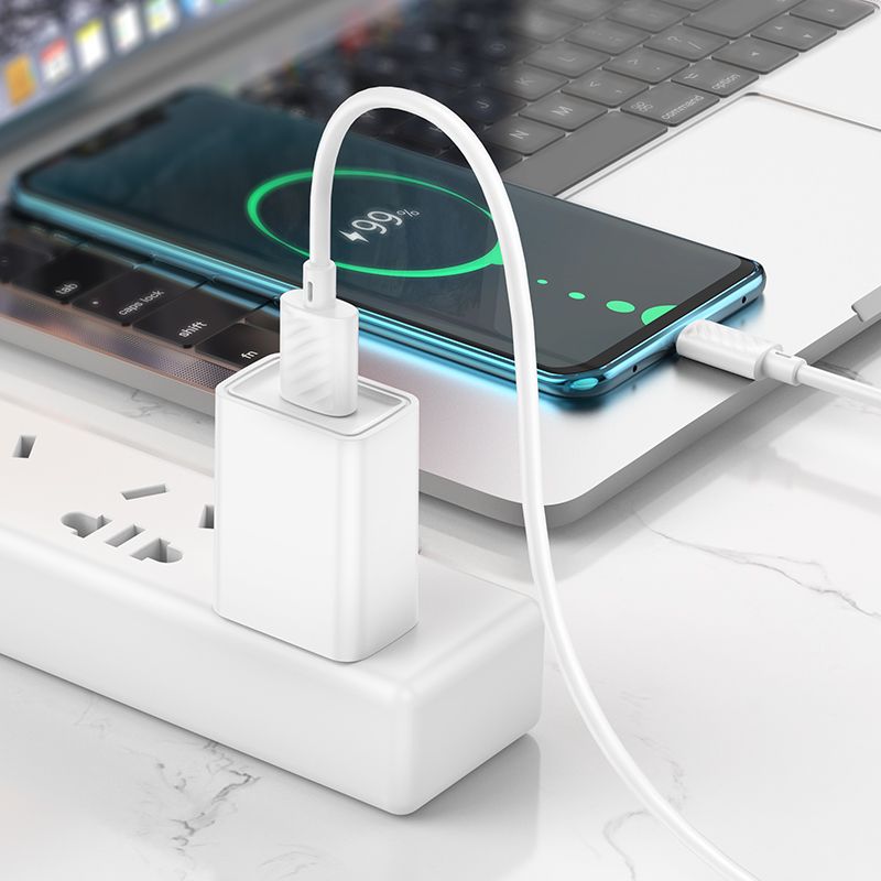 Câble de données et de charge USB-A - USB-C HOCO X88, 18W, 1m, blanc