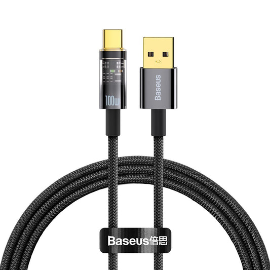Câble de données et de charge USB-A à USB-C Baseus Explorer, 100W, 1m, noir CATS000201