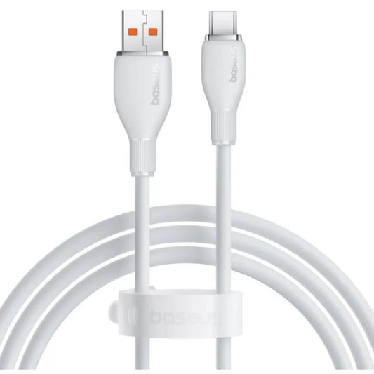 Câble de Données et de Charge USB-A - USB-C Baseus Pudding, 100W, 1.2m, Blanc
