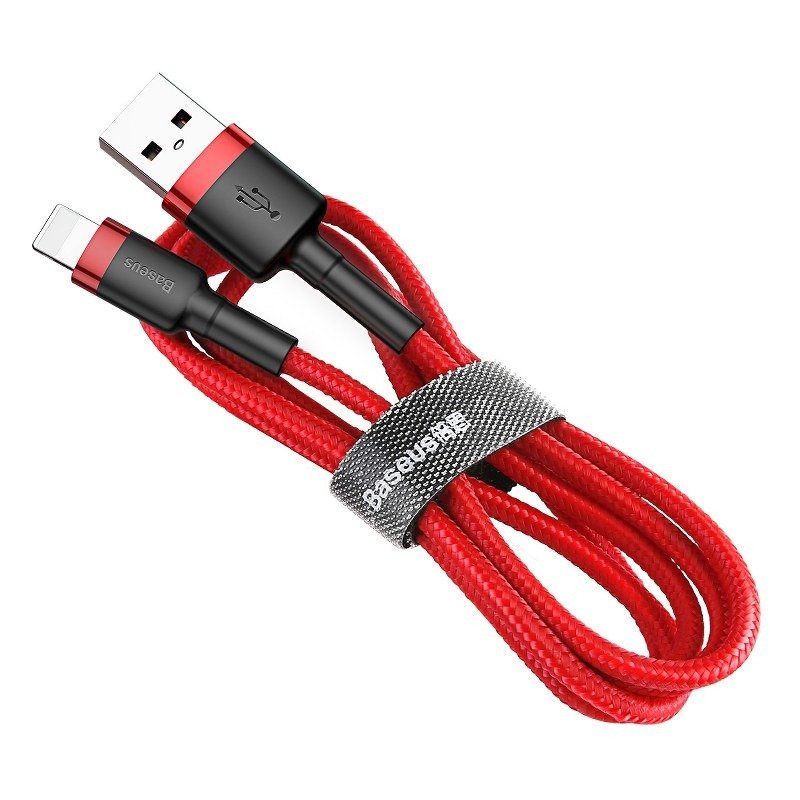 Câble de Données et de Charge USB-A - Lightning Baseus Cafule, 18W, 1m, Rouge CALKLF-B09