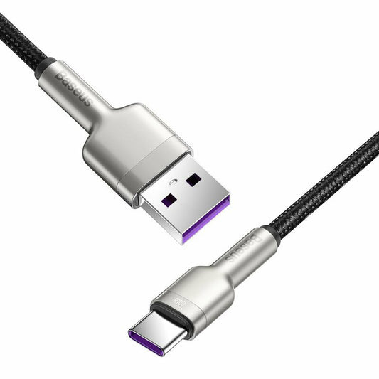 Câble de Données et de Charge USB-A - USB-C Baseus Cafule Metal Series, 66W, 2m, Noir CAKF000201