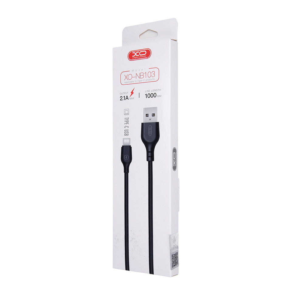 Câble de Données et de Charge USB-A - USB-C XO Design NB103, 18W, 1m, Noir