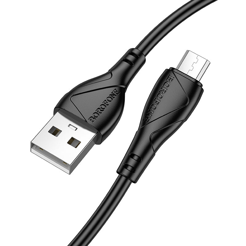 Câble de Données et de Charge USB-A - microUSB Borofone BX121 Energy, 18W, 1m, Noir