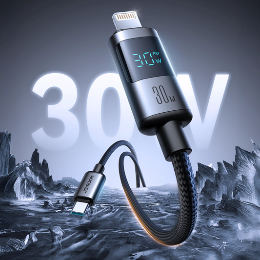 Câble de Données et de Charge USB-C - Lightning Joyroom S-A16 Pro Prism Display, 30W, 1.2m, Noir