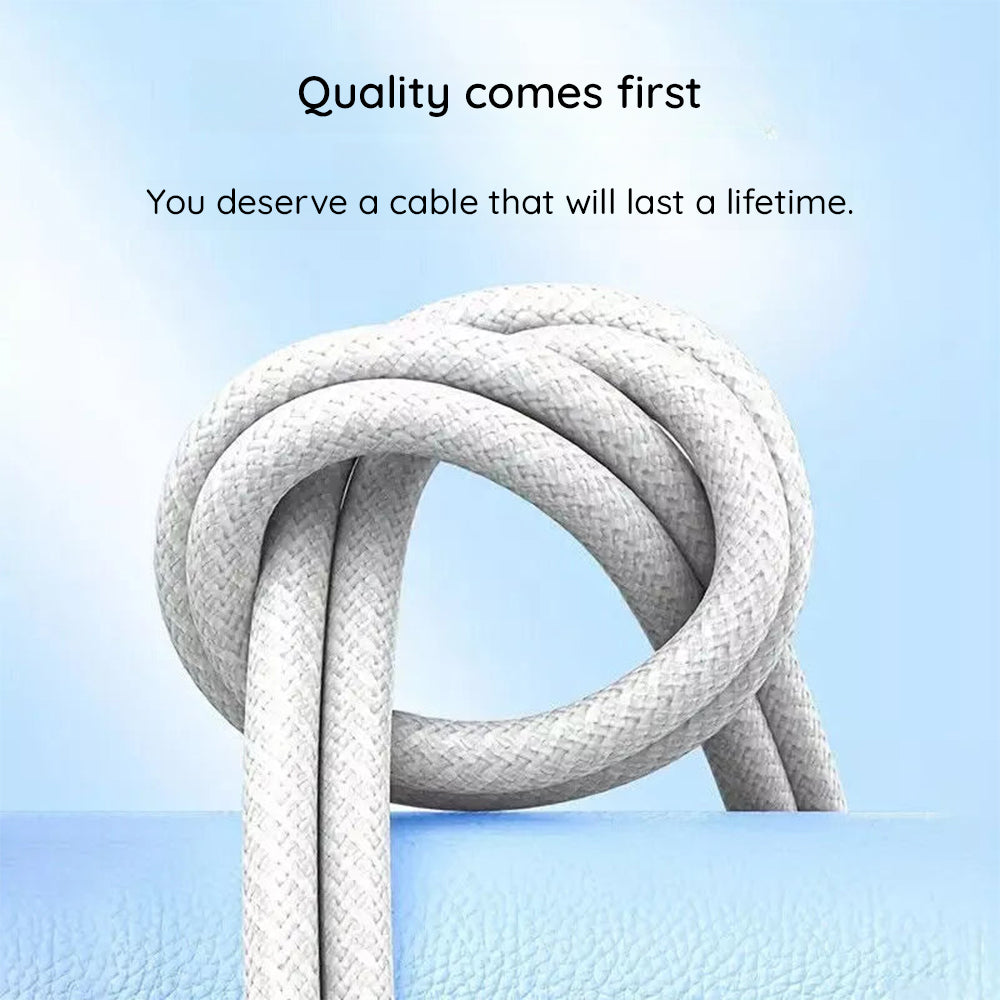 Câble de Données et de Charge USB-C - USB-C Lito LD04CC, 60W, 2m, Blanc