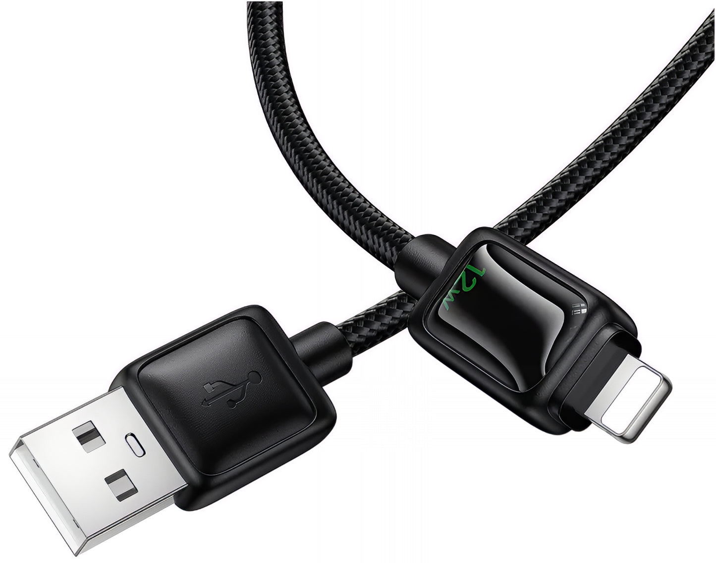 Câble de données et de charge USB-A - Lightning HOCO U146, 12W, 1.2m, Noir