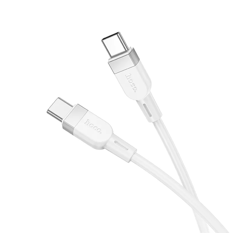 Câble de Données et de Charge USB-C - USB-C HOCO X109, 60W, 1m, Blanc