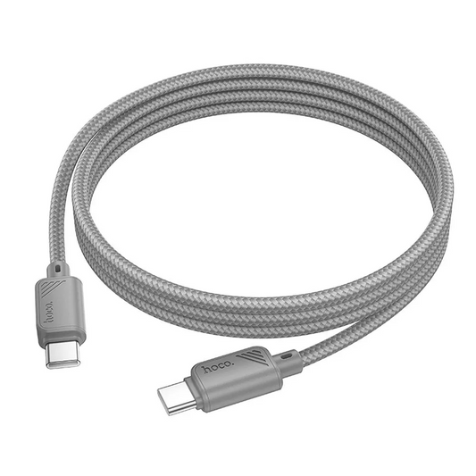 Câble de données et de charge USB-C - USB-C HOCO X113, 60W, 1m, Gris