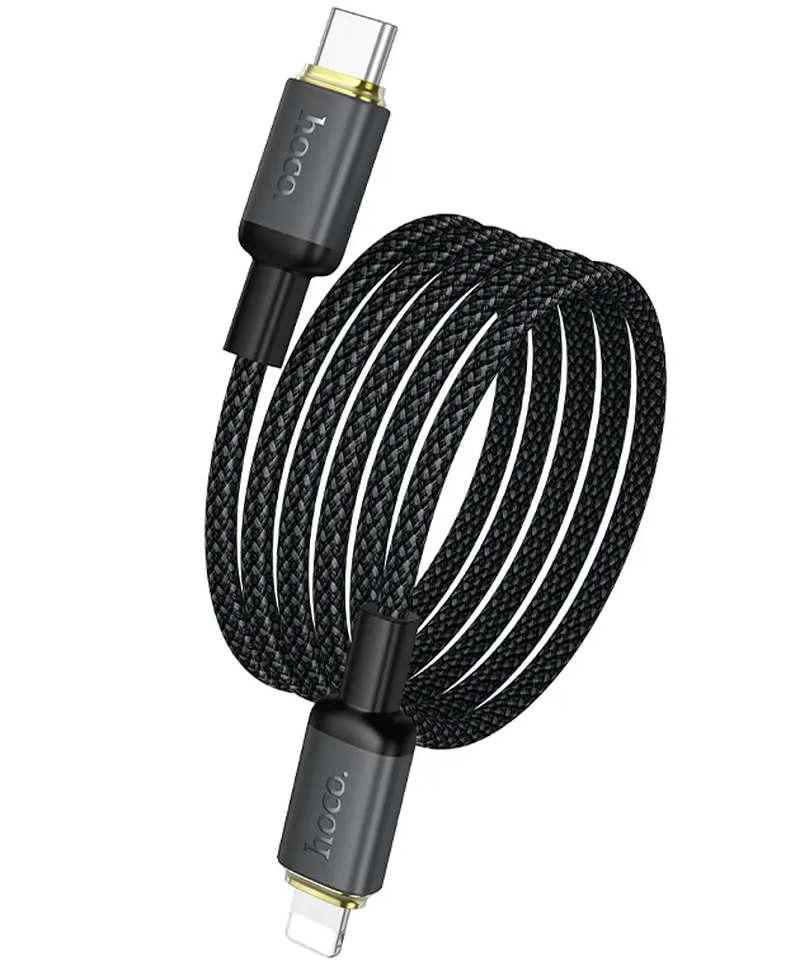 Câble de données et de charge USB-C - Lightning HOCO X128 Benefit, 30W, 1m, Noir