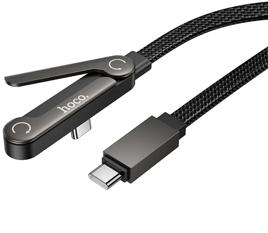 Câble de données et de charge USB-C - USB-C HOCO U150 Exquisite, 60W, 1,2m, Noir