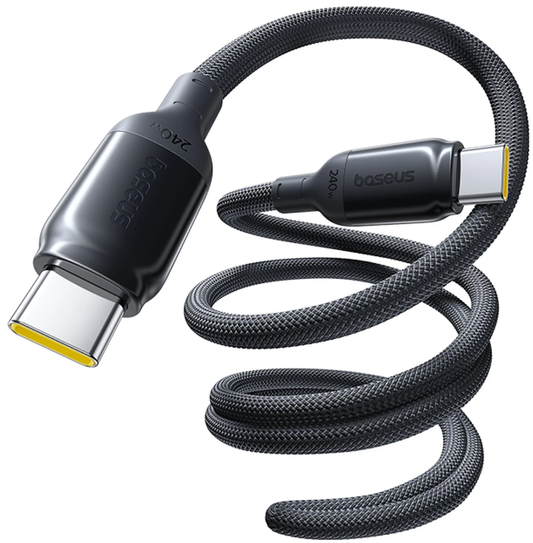Câble de données et de charge USB-C - USB-C Baseus PicoGo II, 240W, 1m, Noir E0423300