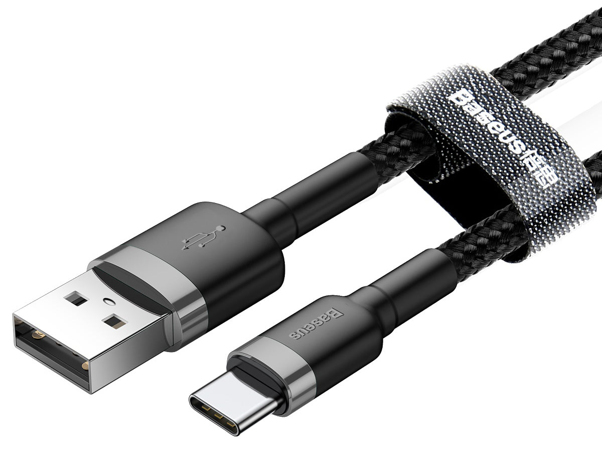 Câble de Données et de Charge USB-A - USB-C Baseus Cafule, 60W, 1m, Gris CATKLF-BG1