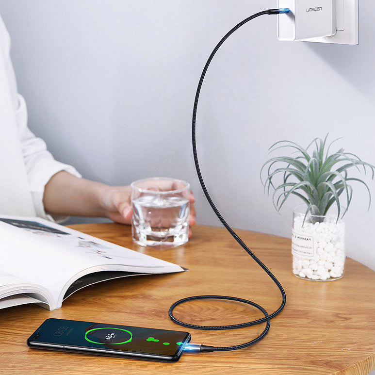 Câble de Données et de Charge USB-C - USB-C UGREEN US316, 100W, 2m, Gris