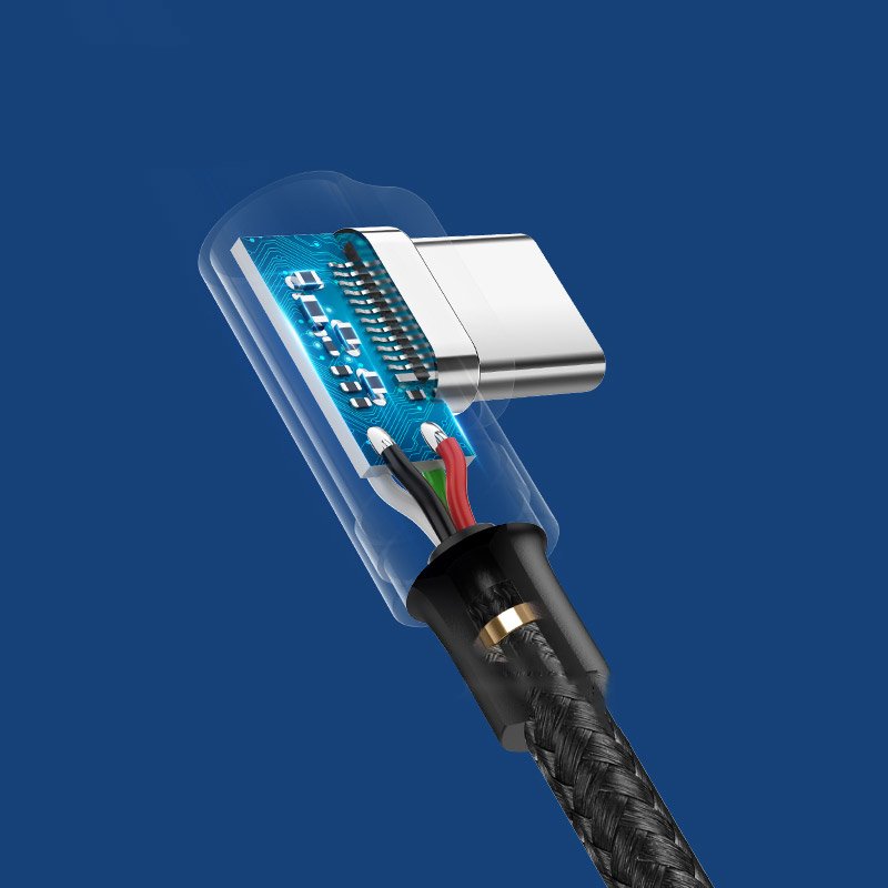 UGREEN US176 Angled USB-A to USB-C Data and Charging Cable, 18W, 2m, Black