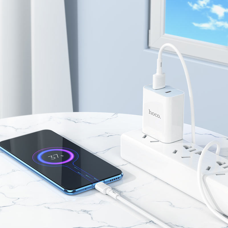 Câble de Données et de Charge USB-A - microUSB HOCO X83 Victory, 18W, 1m, Blanc