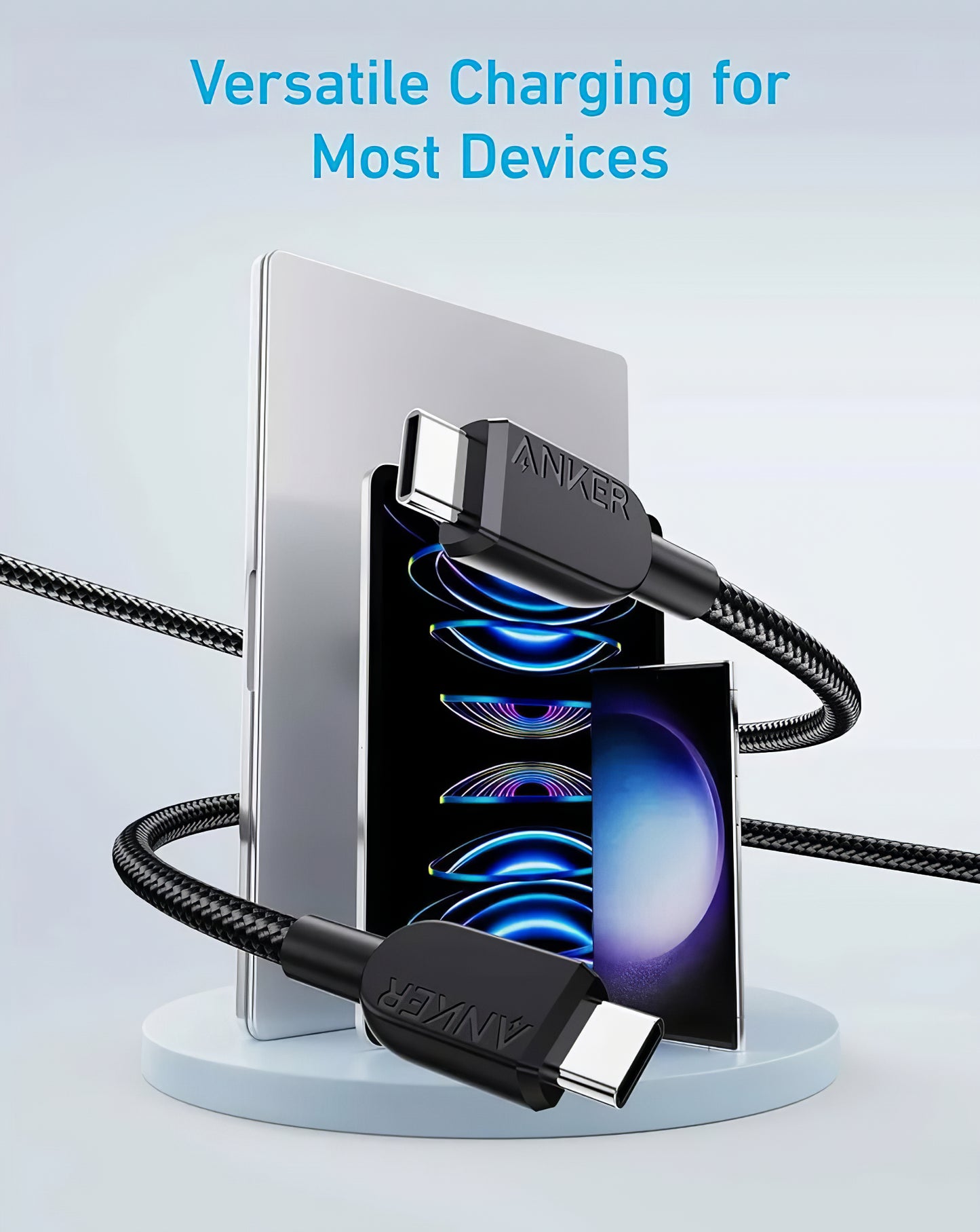 Câble de Données et de Charge USB-C - USB-C Anker 310, 240W, 0.9m, Noir A81D5H11