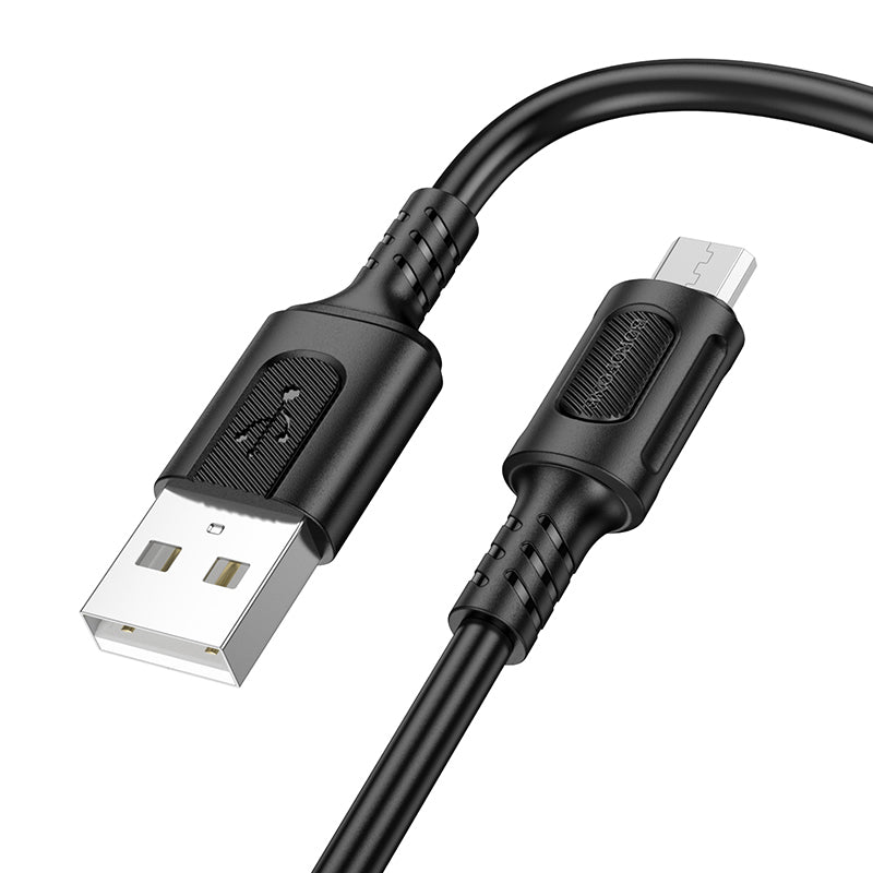 Câble de données et de charge USB-A - microUSB Borofone BX111 Feliz, 18W, 1m, Noir