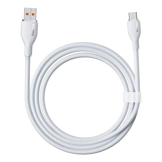 Câble de Données et de Charge USB-A - USB-C Baseus Pudding, 100W, 1.2m, Blanc