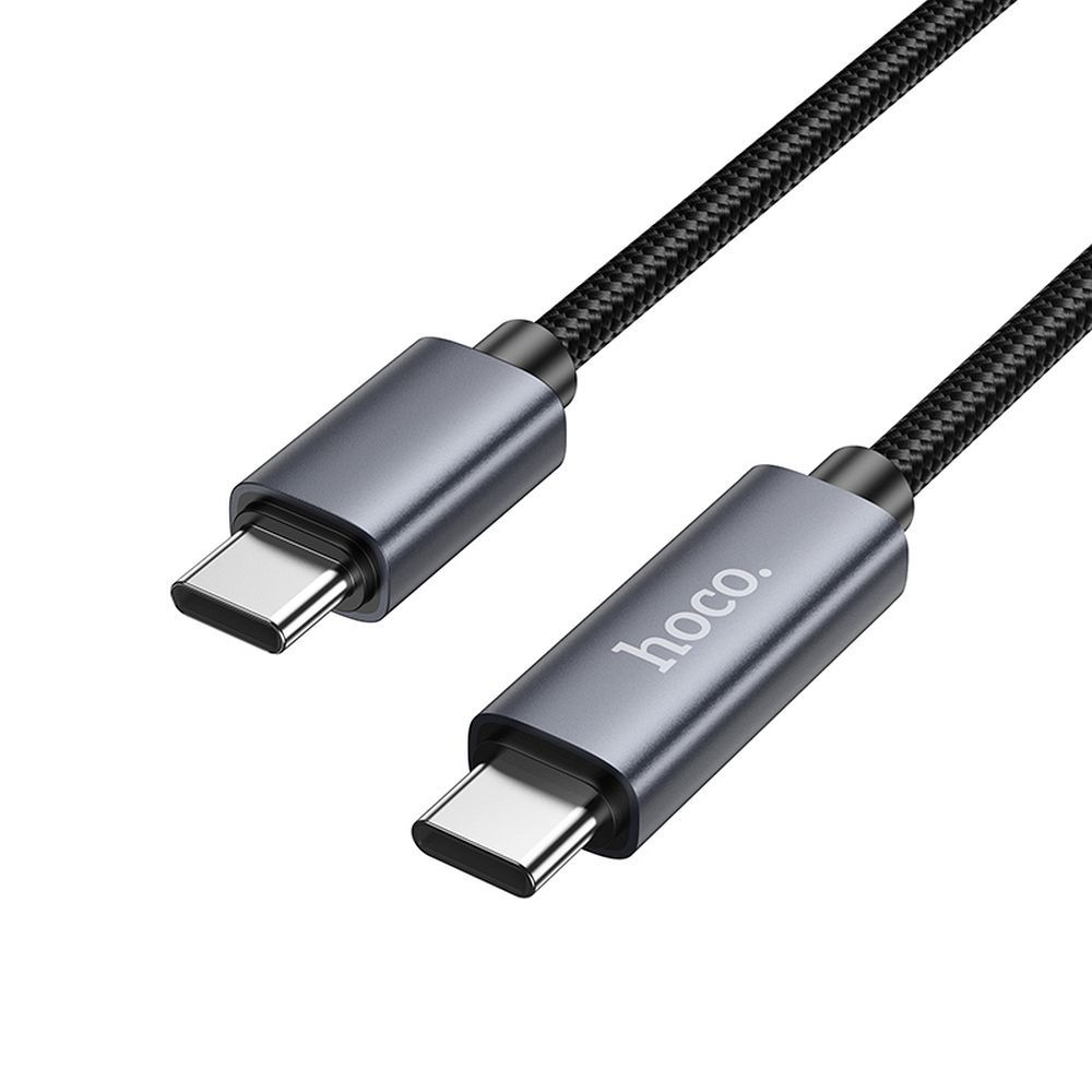 Câble de Données et de Charge USB-C - USB-C HOCO Display X112, 60W, 1m, Noir