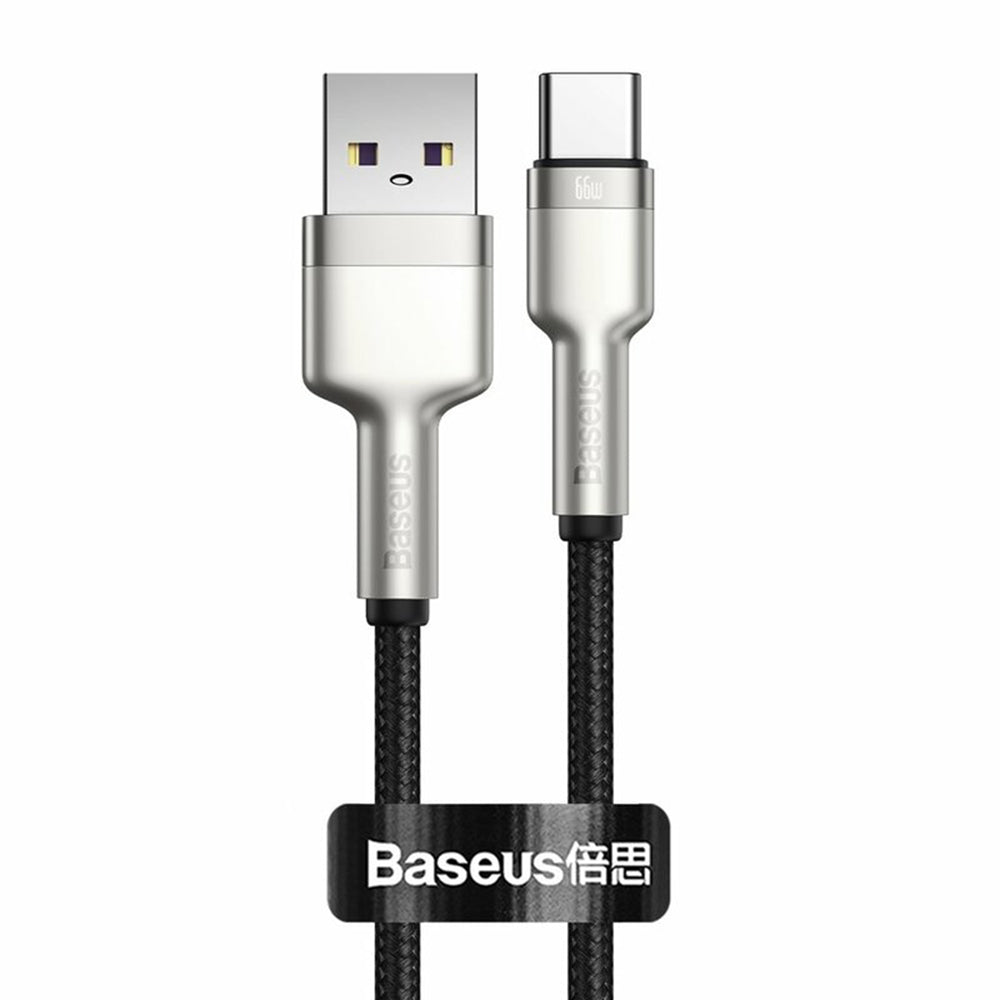 Câble de Données et de Charge USB-A - USB-C Baseus Cafule Metal Series, 66W, 2m, Noir CAKF000201